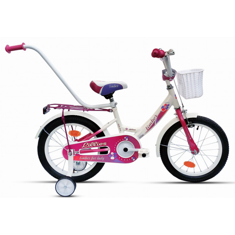 Detský bicykel 16" Limber Girl bielo ružová 